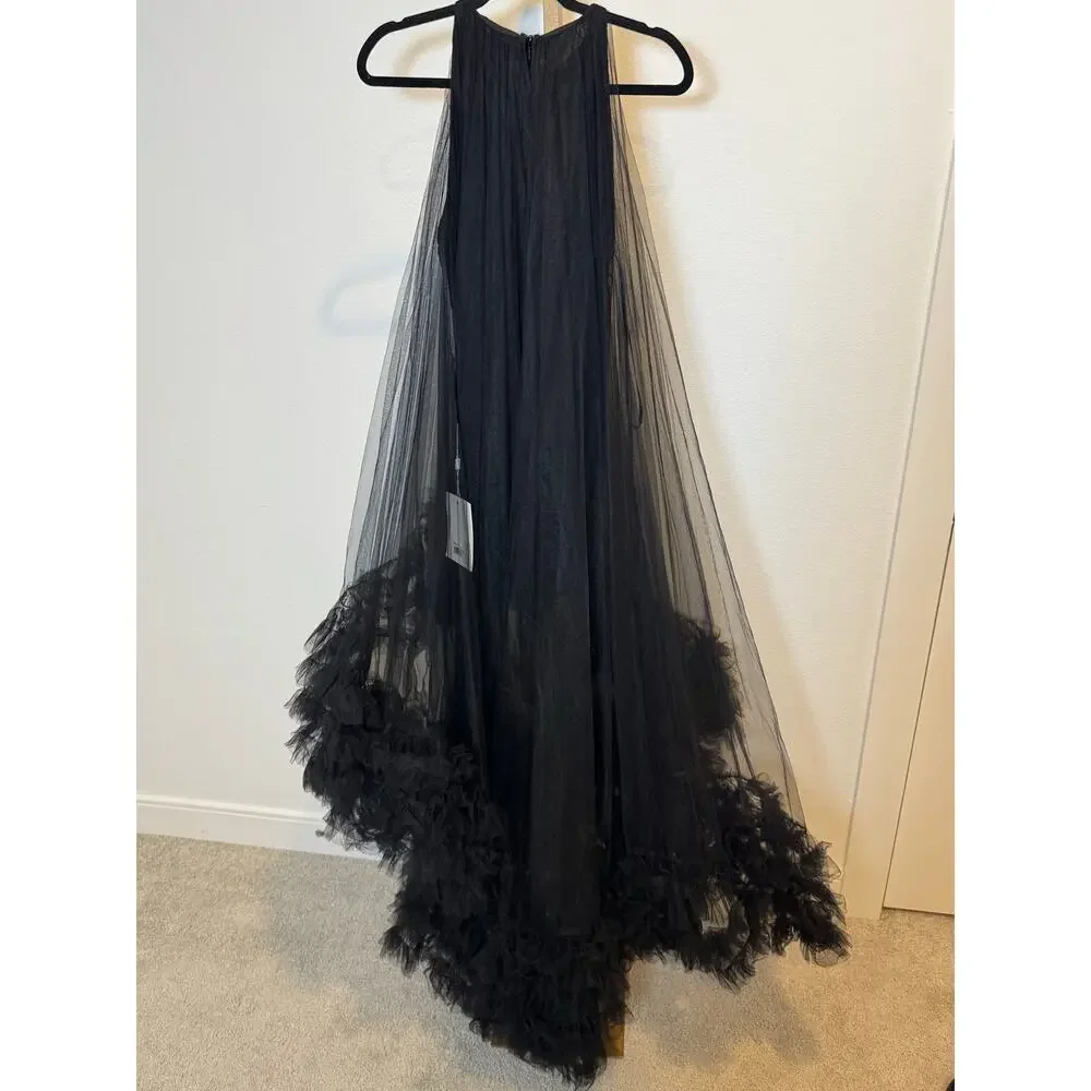 Mac Duggal | Ruffled Hem High-Low Gown - Picture 8 of 9